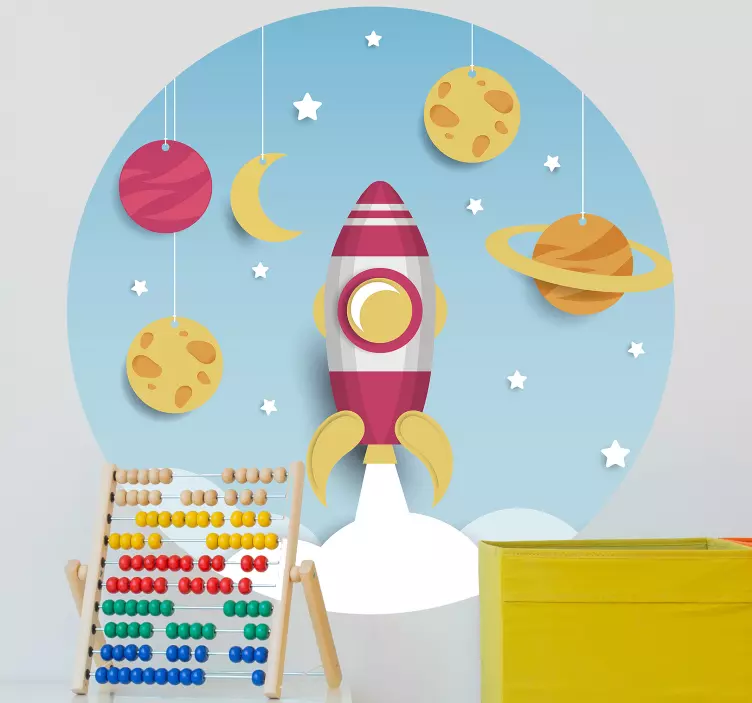 Rocket Launching Expedition wall stickers for kid - TenStickers