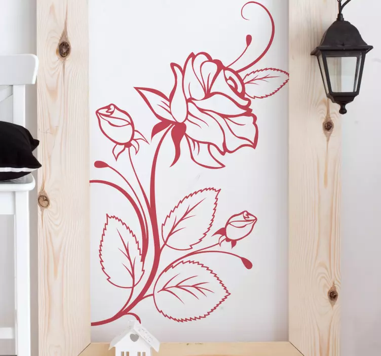 Rose Profile Decal - TenStickers