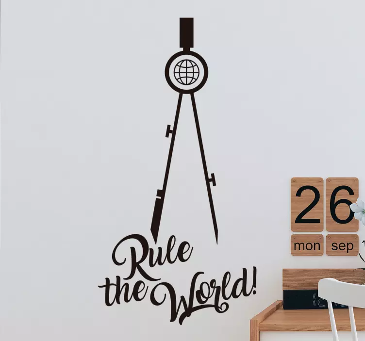 Rule the World Wall Sticker - TenStickers