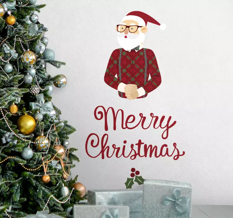 Santa Claus Design holiday sticker - TenStickers