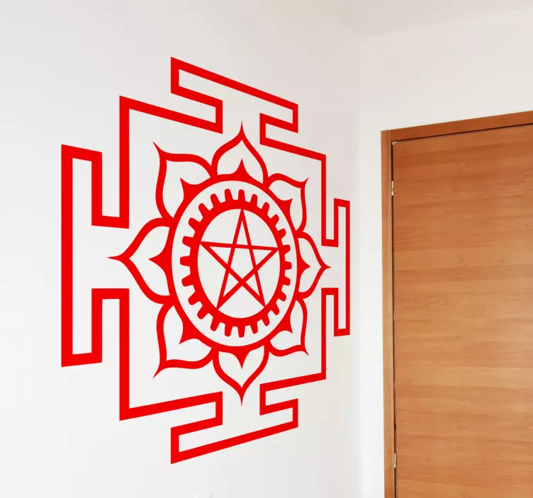 Satanic Symbol Decorative Sticker - TenStickers