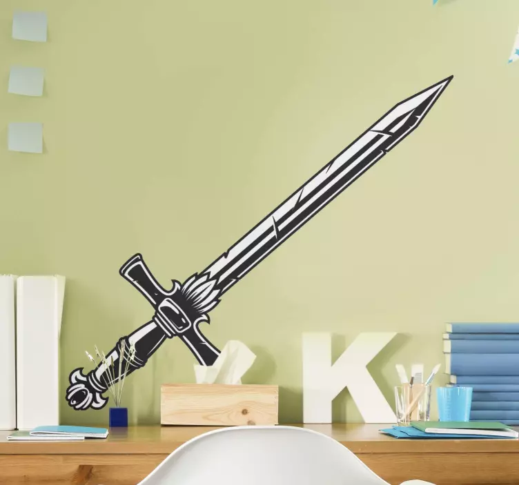 Twisted handle sword object decal - TenStickers