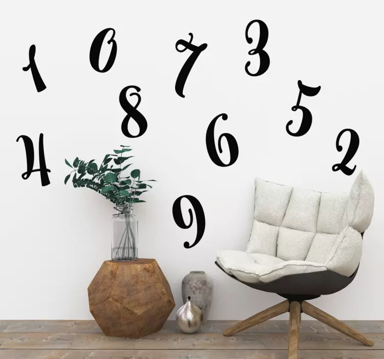 Set of numbers wall sticker - TenStickers