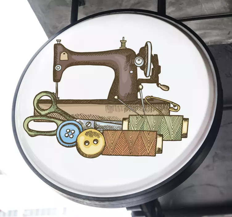 Sewing kit wall art sticker - TenStickers