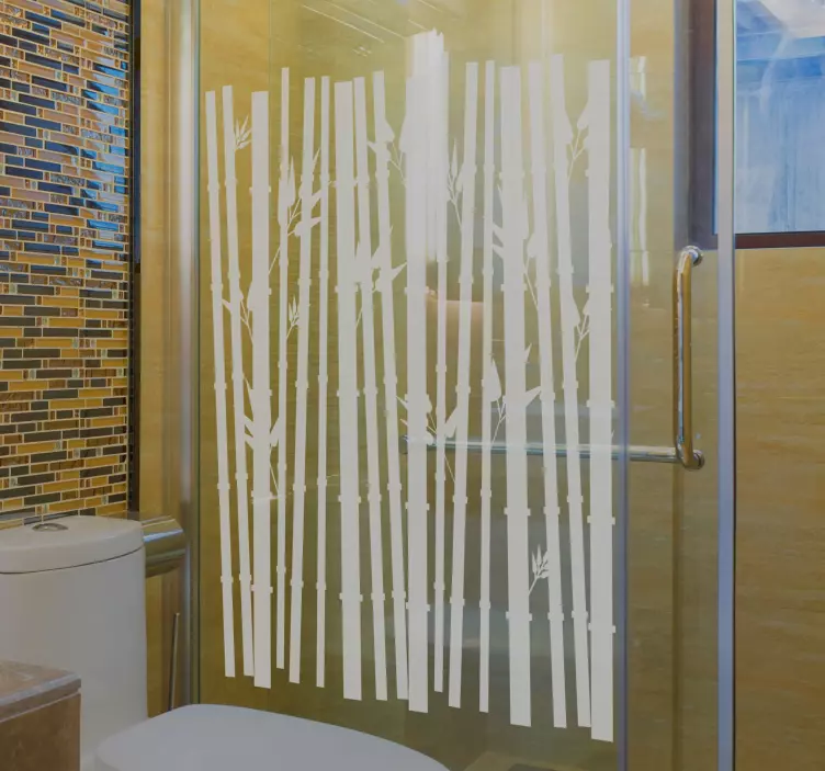 shower cabin bamboo sticks - TenStickers