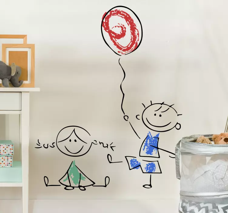 Siblings nursery wall sticker - TenStickers