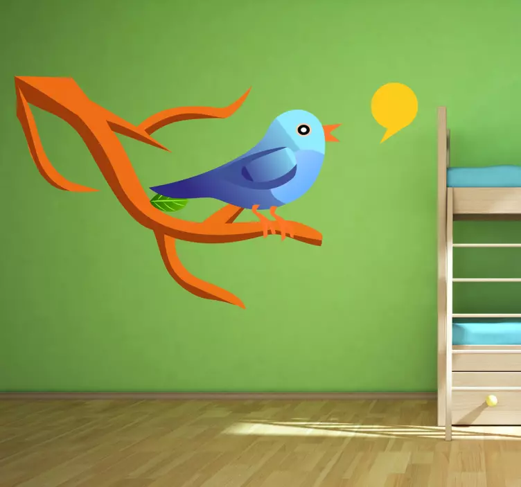Singing Bird Wall Sticker - TenStickers