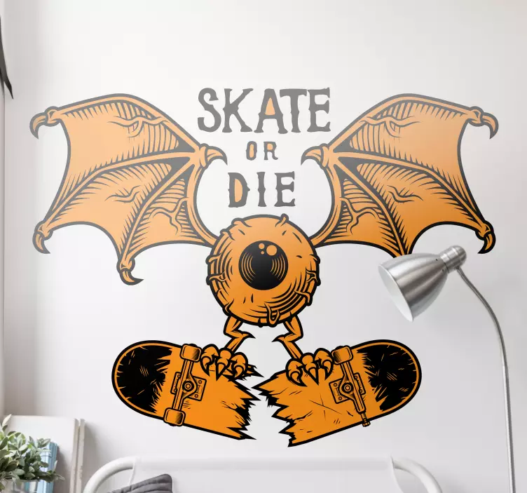 Skate or die logo wall sticker - TenStickers