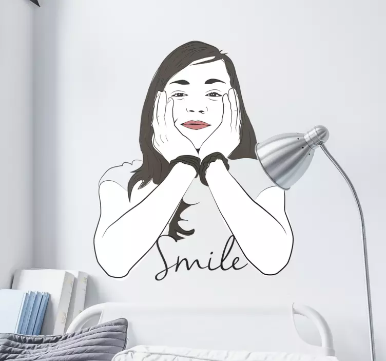 Smile Expression Graphic wall sticker - TenStickers