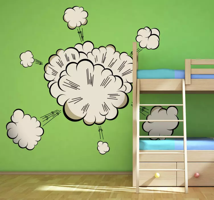Smoke Blast Wall Sticker - TenStickers