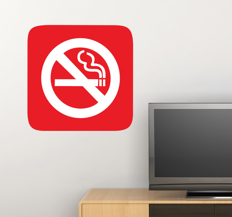 Smoking Forbidden Sign Sticker - TenStickers