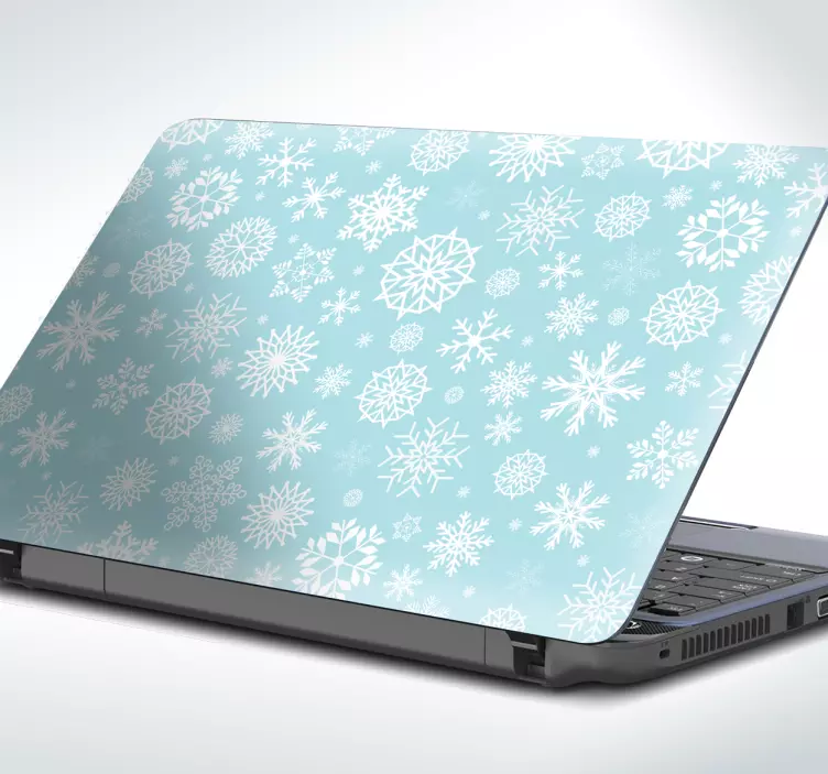 Snow flakes texture laptop sticker - TenStickers