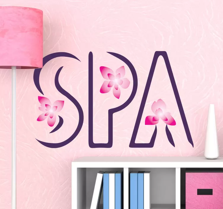 Spa Jasmine Flower Logo Wall Sticker - TenStickers