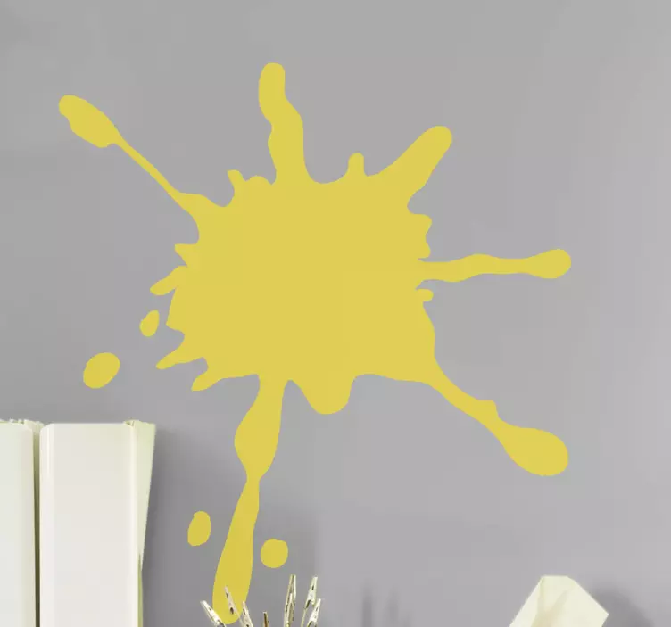 Splash color yellow wall art sticker - TenStickers