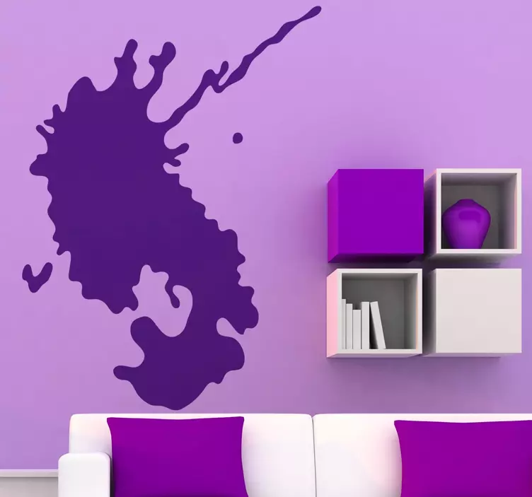 Splash of Paint Monochrome Sticker - TenStickers