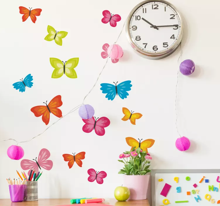 spring butterflies wall sticker - TenStickers