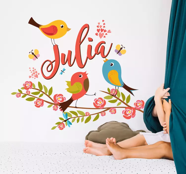 Spring illustration vinyl sticker - TenStickers