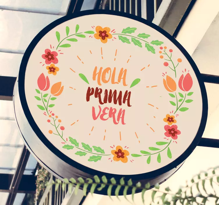 Spring shop floral wall sticker - TenStickers