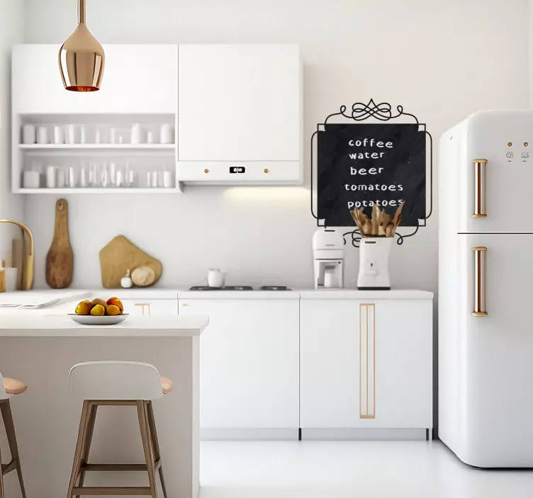 Square Vintage Blackboard Square Vintage Blackboard vintage wall  - TenStickers