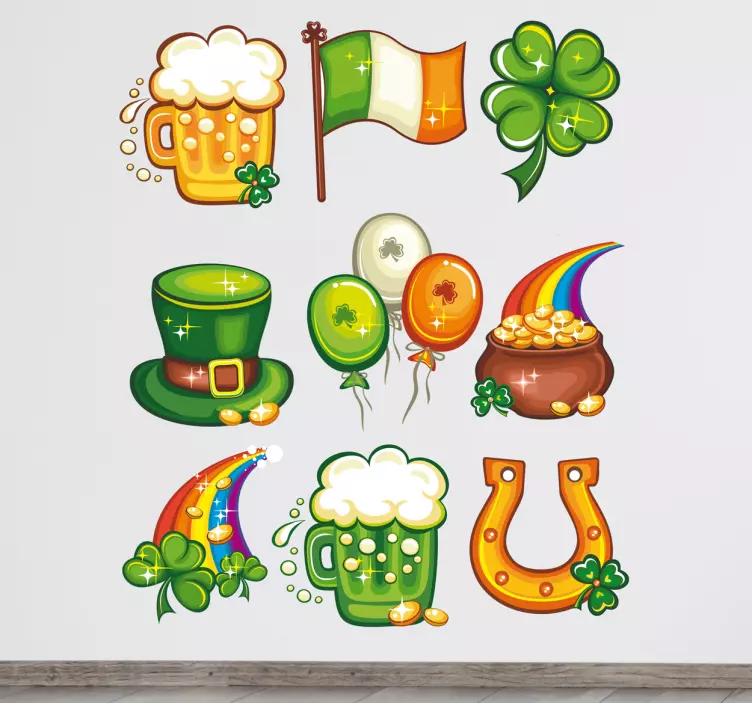 St. Patricks Day Decal Collection - TenStickers