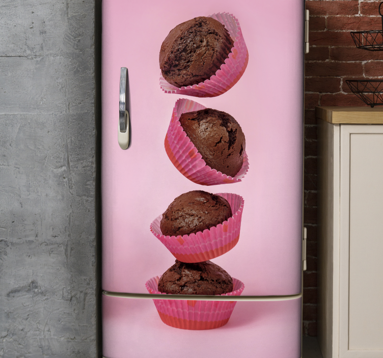 Stacked Muffins fridge sticker - TenStickers