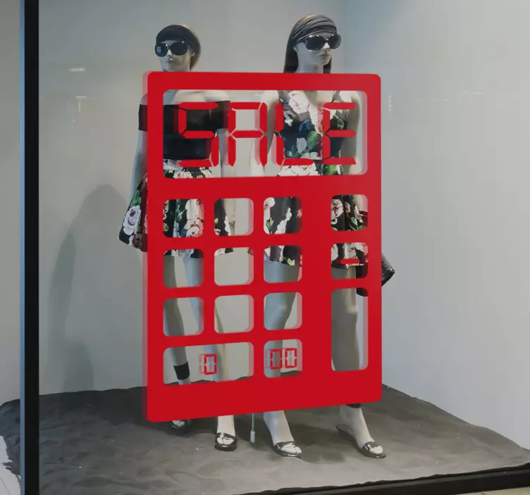 Calculator Sale Window Sticker - TenStickers