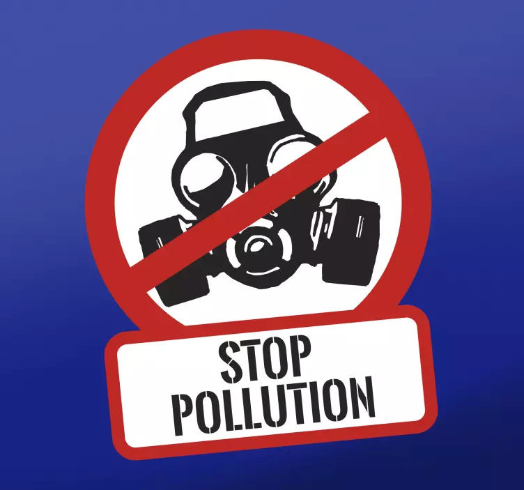 Stop Pollution Graphic object sticker - TenStickers