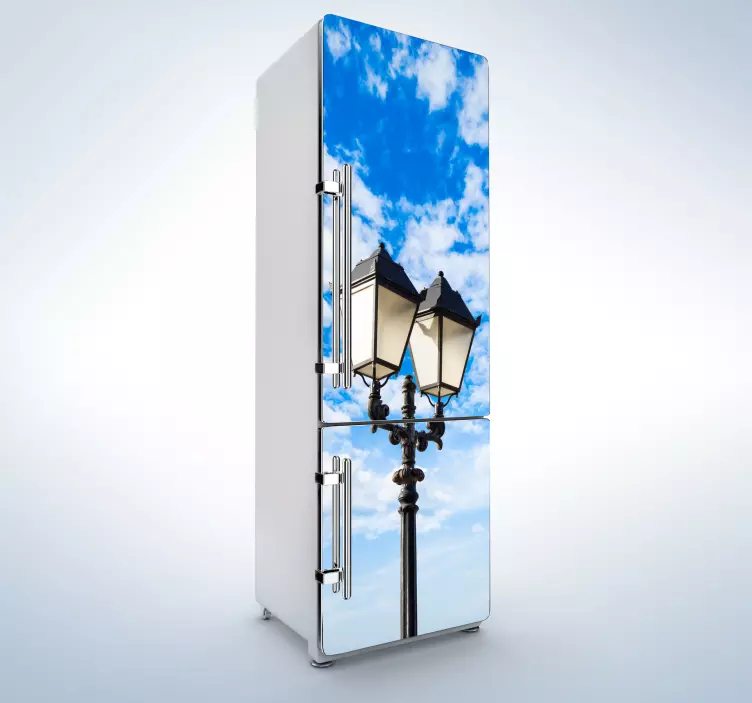 Street Lamps in Sky Fridge Sticker - TenStickers