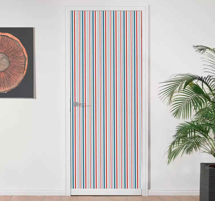Striped Door Drapery door sticker - TenStickers