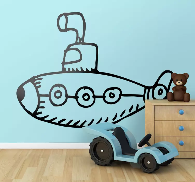 Submarine Kids Sticker - TenStickers