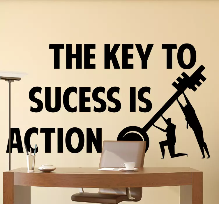 Success is action window sticker - TenStickers