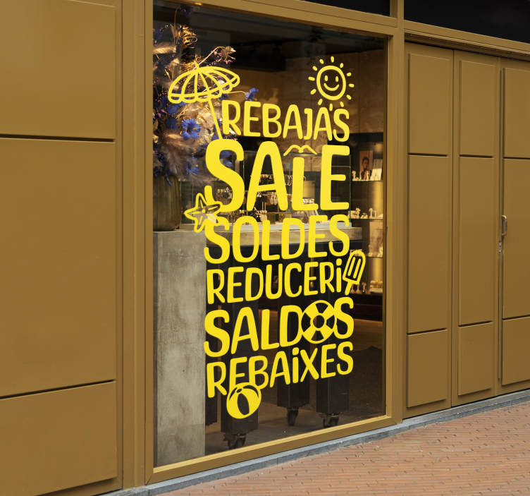 Summer languages sales sticker - TenStickers