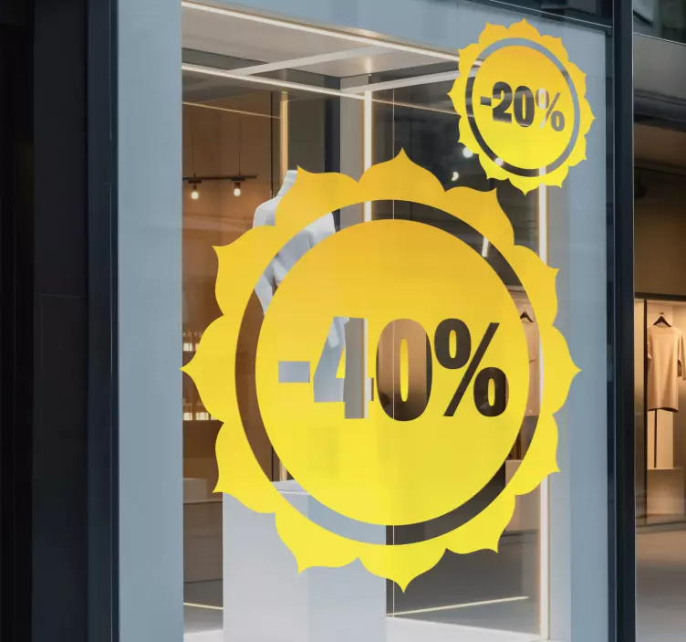 summer sun discount sale stickers - TenStickers