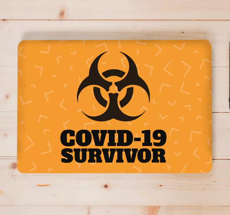 Covid survivor emblem laptop skin - TenStickers