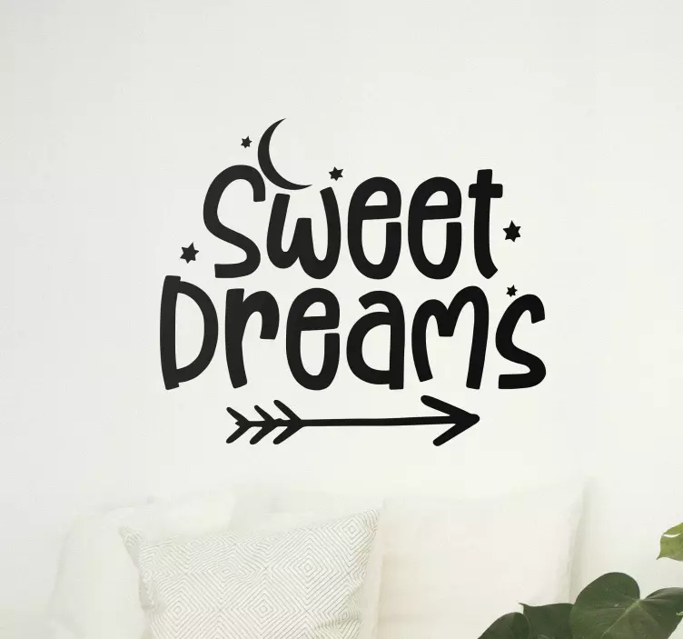 Sweet dreams quote sticker - TenStickers