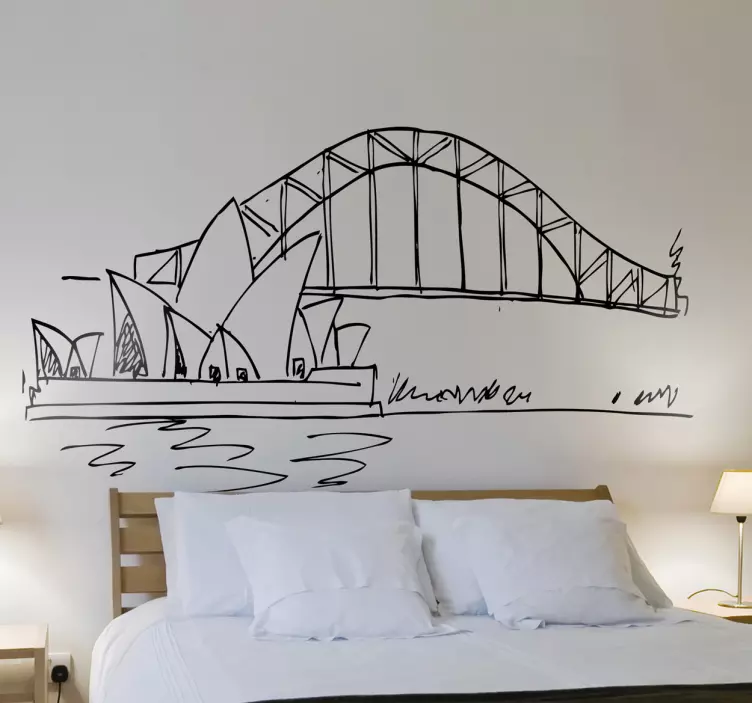 Sydney Opera House Wall Sticker - TenStickers
