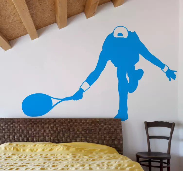 Tennis Player Outline Wall Sticker - TenStickers