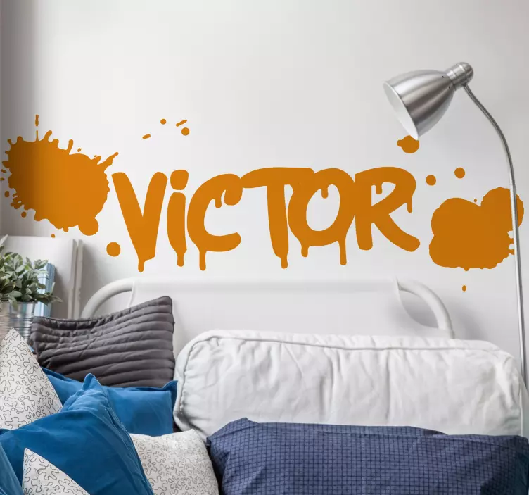 Text sticker personalized name for room - TenStickers