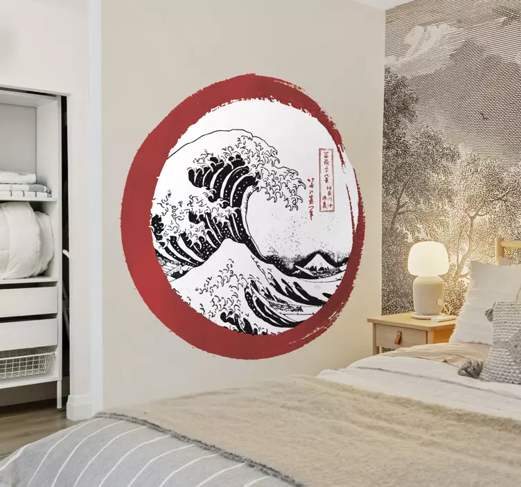 The great wave of Kanagawa oriental sticker - TenStickers