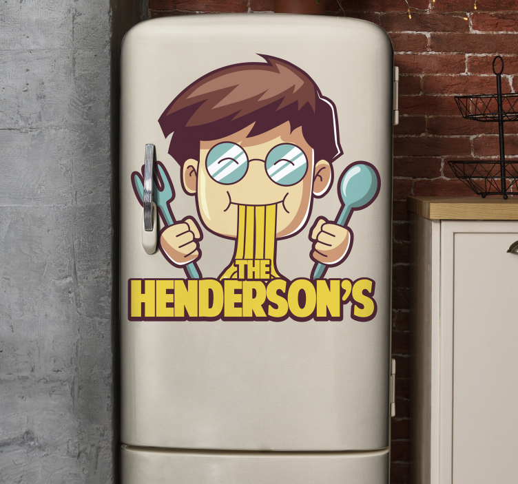 The Henderson's Kitchen Graphic fridge sticker - TenStickers