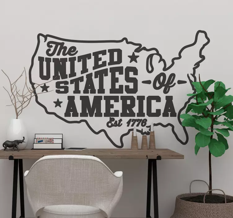 The United States Home Wall Sticker - TenStickers