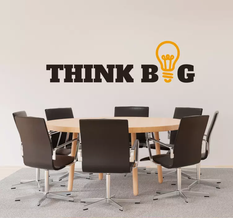 Think Big Wall Text Sticker - TenStickers