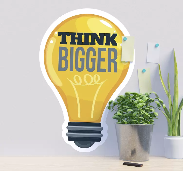 THINK BIGGER quote sticker - TenStickers