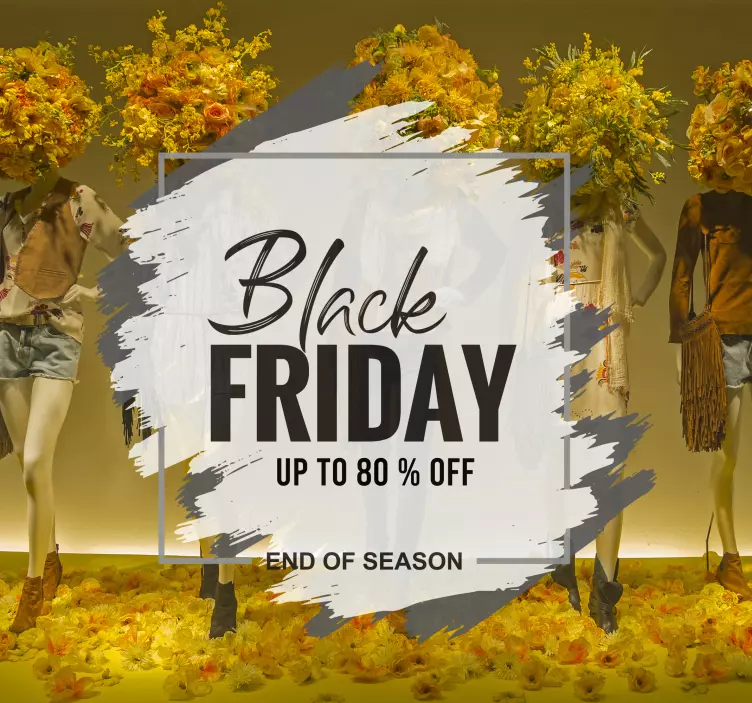 Tilted textured sales offer black Friday decal - TenStickers