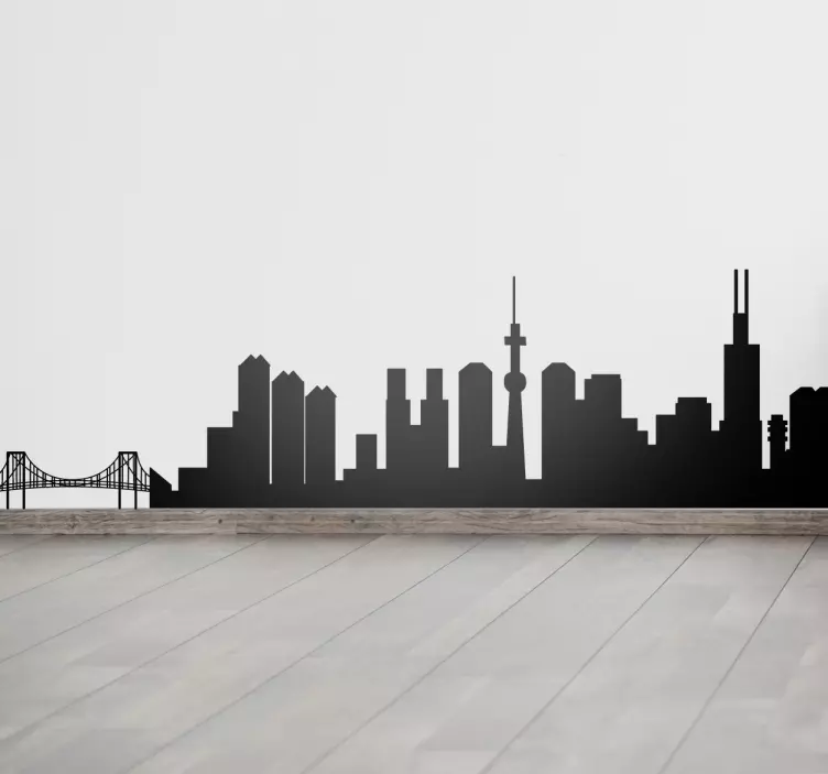 Tokyo Skyline Wall Sticker - TenStickers