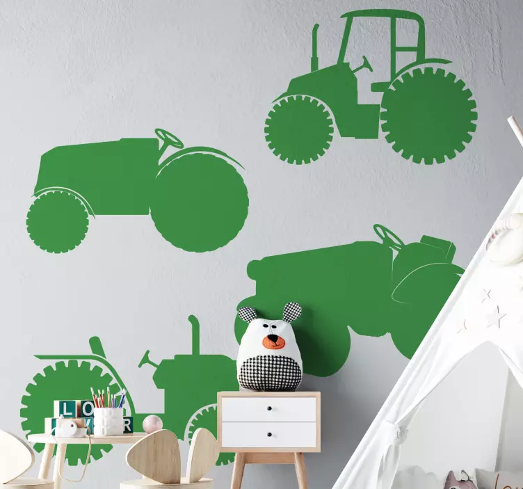Tractor Silhouettes Collection decoration wall sticker - TenStickers