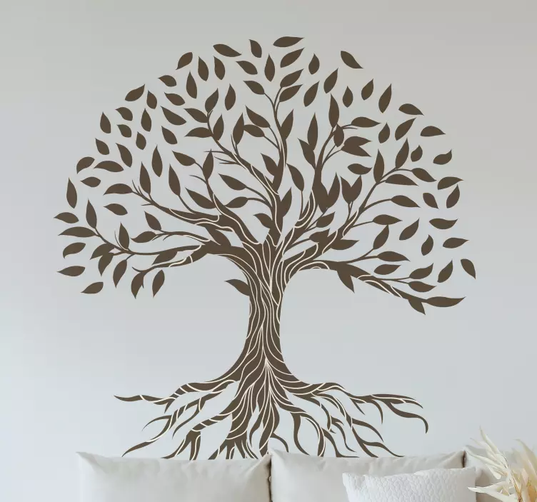 Vintage tree of life living room wall sticker - TenStickers