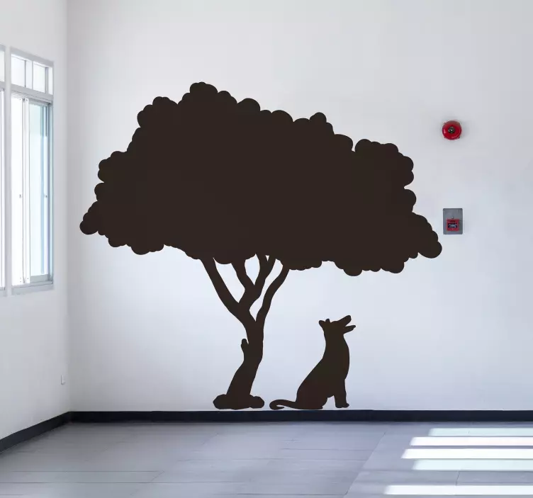 Tree with dogs tree wall sticker - TenStickers
