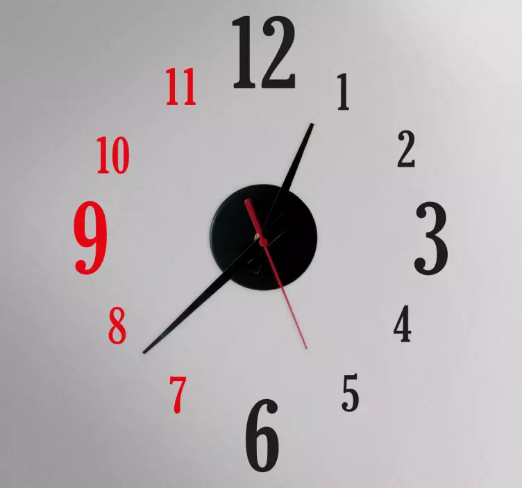 Two Colours Clock Sticker - TenStickers