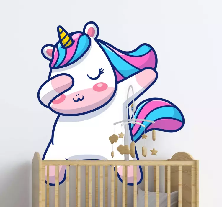 Unicorn dab Movie sticker - TenStickers